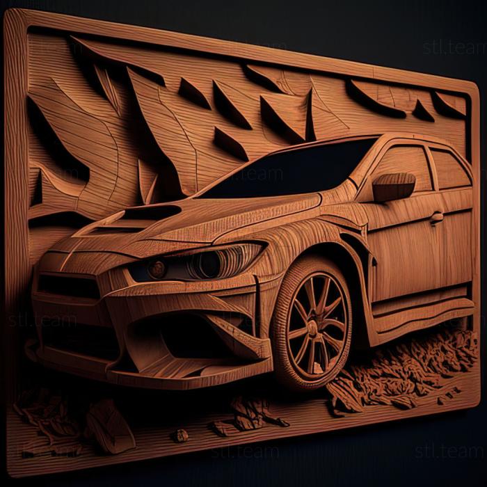 3D модель Mitsubishi Lancer Evolution (STL)